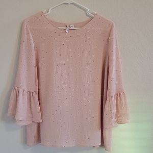 Elle sz large pink black polka dot